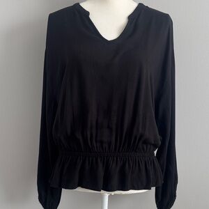 Jennifer Lopez Elegant Black Women's Blouse Size Large